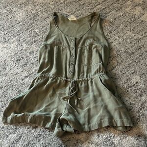 Style Rack Olive Green Romper